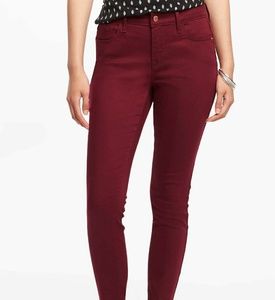 Old Navy Rockstar Burgundy Wine Skinny Jeans
